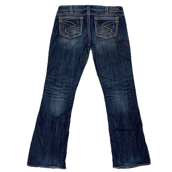 Silver Jeans Frances 18” Bootcut Women’s Jeans 34x31 (Tag 32x31) Dark Wash - Picture 1 of 16